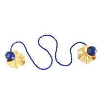 Afbeelding in Gallery-weergave laden, LIMITED Verbonden bloem Lapis lazuli 2 in 1 oorbellen