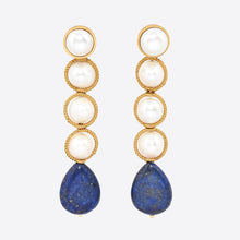 Afbeelding in Gallery-weergave laden, Amara Lapis Royale – parels met lapis lazuli oorbellen