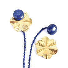Afbeelding in Gallery-weergave laden, LIMITED Verbonden bloem Lapis lazuli 2 in 1 oorbellen
