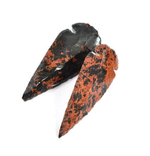 Afbeelding in Gallery-weergave laden, LIMITED Mahonie obsidiaan asymmetrische oorbellen
